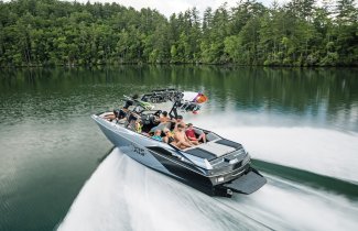 an Axis A24 model skims along Gordon Bay